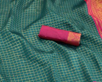 rama pink silk blend banarasi jacuard work festive saree with unstitched blouse piece 2