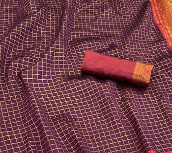 wine red silk blend banarasi jacuard work festive saree with unstitched blouse piece 2