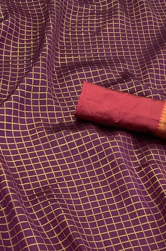 wine red silk blend banarasi jacuard work festive saree with unstitched blouse piece