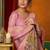 pink modal silk blend woven katha designer ethnic graceful saree