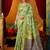 green modal silk blend woven katha designer ethnic graceful saree
