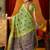 green modal silk blend woven katha designer ethnic graceful saree