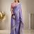 levander chiffon fabric smart festive graceful saree