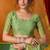 green modal silk blend woven katha designer ethnic graceful saree