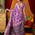 purple modal silk blend woven katha designer ethnic graceful saree