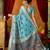 blue modal silk blend woven katha designer ethnic graceful saree