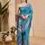 morpich cotton blend zari weaving floral digital print festive saree with unstitched blouse piece