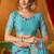 blue modal silk blend woven katha designer ethnic graceful saree