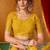 yellow modal silk blend woven katha designer ethnic graceful saree