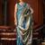firozi soft silk blend woven jacquard designer graceful ethnic saree