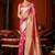 pink soft silk blend woven jacquard designer graceful ethnic saree