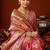 pink soft silk blend woven jacquard designer graceful ethnic saree