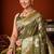mahendi soft silk blend woven jacquard designer graceful ethnic saree