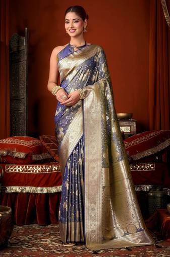 grey soft silk blend woven jacquard designer graceful ethnic saree