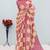 cream pink cotton blend zari weaving floral digital print festive saree with unstitched blouse piece