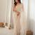 white smart moss butti designer classy ceremonial saree