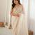 white smart moss butti designer classy ceremonial saree