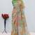 multicolor cotton blend zari weaving floral digital print festive saree with unstitched blouse piece