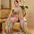 multicolor cotton blend zari weaving floral digital print festive saree with unstitched blouse piece