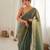 green smart moss butti designer classy ceremonial saree