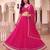 PINK SOFT GEORGETTE ZARI COARDING WORK LEHRIYA PRINT LEHENGA CHOLI - FREE SIZE