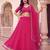 PINK SOFT GEORGETTE ZARI COARDING WORK LEHRIYA PRINT LEHENGA CHOLI - FREE SIZE