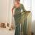 green smart moss butti designer classy ceremonial saree