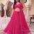 PINK SOFT GEORGETTE ZARI COARDING WORK LEHRIYA PRINT LEHENGA CHOLI - FREE SIZE