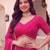 PINK SOFT GEORGETTE ZARI COARDING WORK LEHRIYA PRINT LEHENGA CHOLI - FREE SIZE