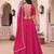 PINK SOFT GEORGETTE ZARI COARDING WORK LEHRIYA PRINT LEHENGA CHOLI - FREE SIZE