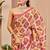cream pink cotton blend zari weaving floral digital print festive saree with unstitched blouse piece
