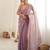 purple smart moss butti designer classy ceremonial saree