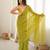 olive smart moss butti designer classy ceremonial saree