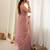 peach smart moss butti designer classy ceremonial saree