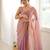 peach smart moss butti designer classy ceremonial saree