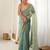 grey smart moss butti designer classy ceremonial saree