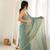 grey smart moss butti designer classy ceremonial saree