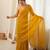 yellow smart moss butti designer classy ceremonial saree