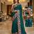 green smart manipuri silk blend saree with multy thread embroidery work looks