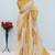 cream yellow cotton blend zari weaving floral digital print festive saree with unstitched blouse piece