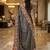 grey smart manipuri silk blend saree with multy thread embroidery work looks
