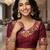 maroon smart manipuri silk blend saree with multy thread embroidery work looks