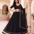 BLACK SOFT GEORGETTE ZARI COARDING WORK LEHRIYA PRINT LEHENGA CHOLI - FREE SIZE 