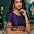 purple smart manipuri silk blend saree with multy thread embroidery work looks
