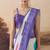 lavender satin fabric stylish bandhani printed ready to wear saree