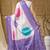 lavender satin fabric stylish bandhani printed ready to wear saree