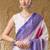 lavender satin fabric stylish bandhani printed ready to wear saree