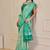 rama cotton blend zari weaving floral digital print festive saree with unstitched blouse piece