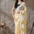 yellow satin fabric stylish printed ready to wear saree