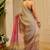grey pink cotton blend zari weaving floral digital print festive saree with unstitched blouse piece